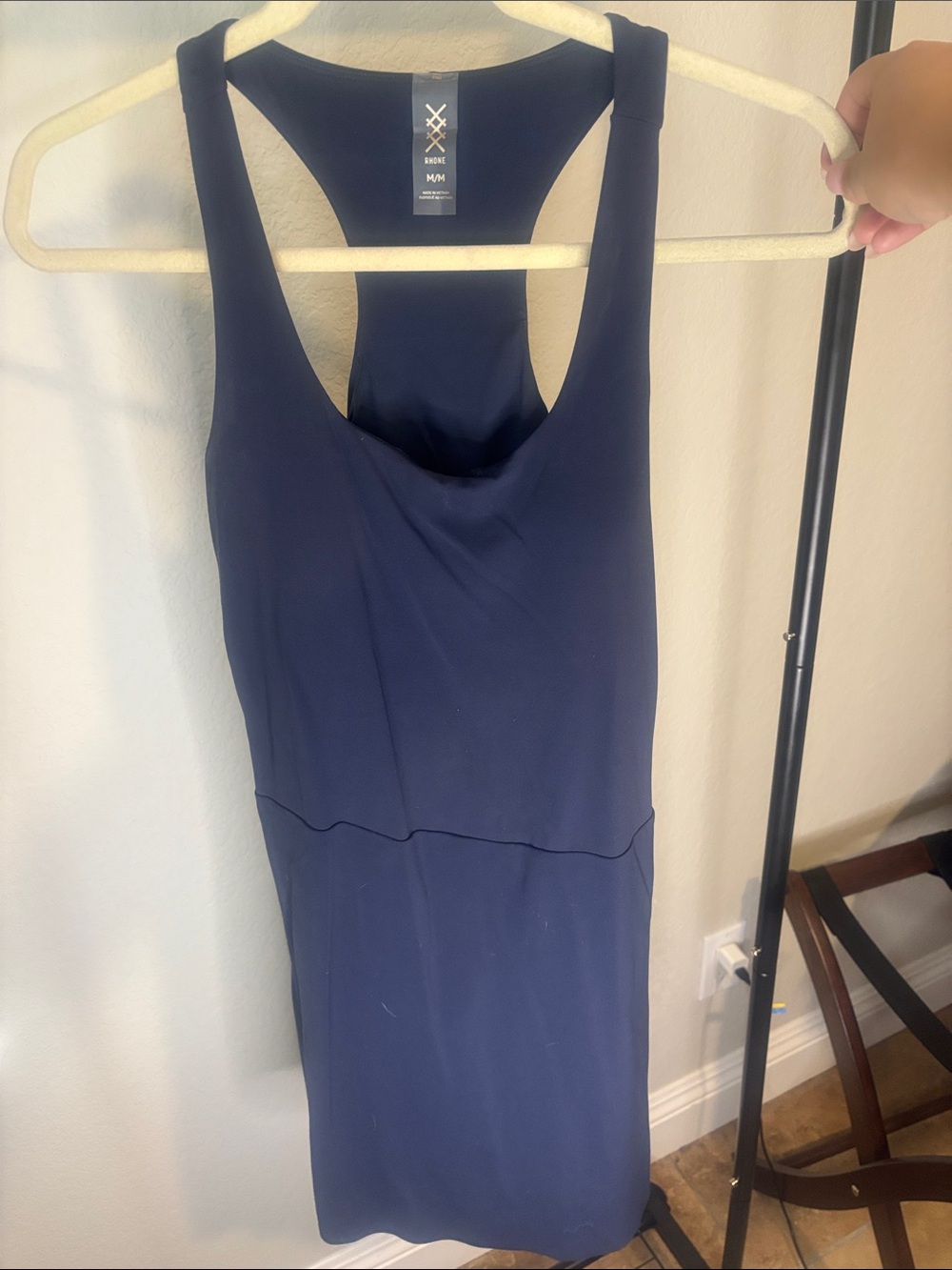 RHONE Navy Slim-Fit Racerback Dress